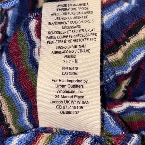 Free People Donna Striped Rib-Knit Tee Sz XS - Picture 7 of 8